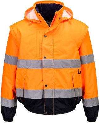 Jacheta Contrast Bomber Hi-Vis, portocaliu, Portwest